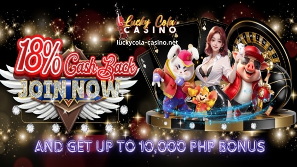 LuckyCola Promotions · Halloween Dress-Up Challenge · Call Bonus 1000P · 18% Cash Back Bonus · REGISTER BONUS 20 PHP · cash in 5% bonus ! · Player VIP Level Rewards!