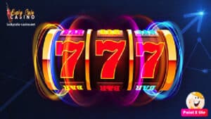 Ang larawan ay graphic na nakakita sa slot machine "777"